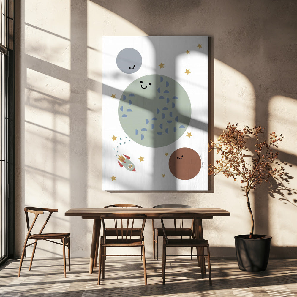 Solar Erde Mond | Leinwand