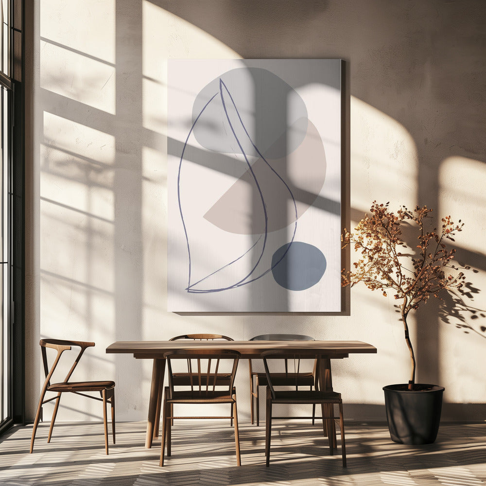 New Shapes Blue No 1 | Canvas