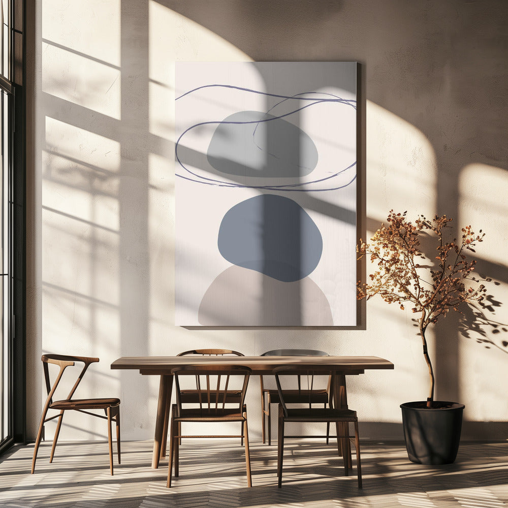 New Shapes Blue No 4 | Canvas