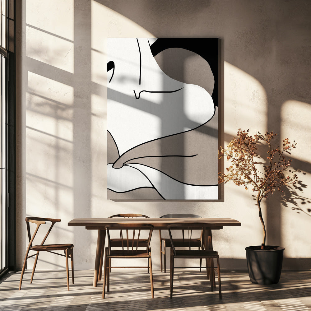 matisse_shoulder_vector_002_Schwarz | Leinwand