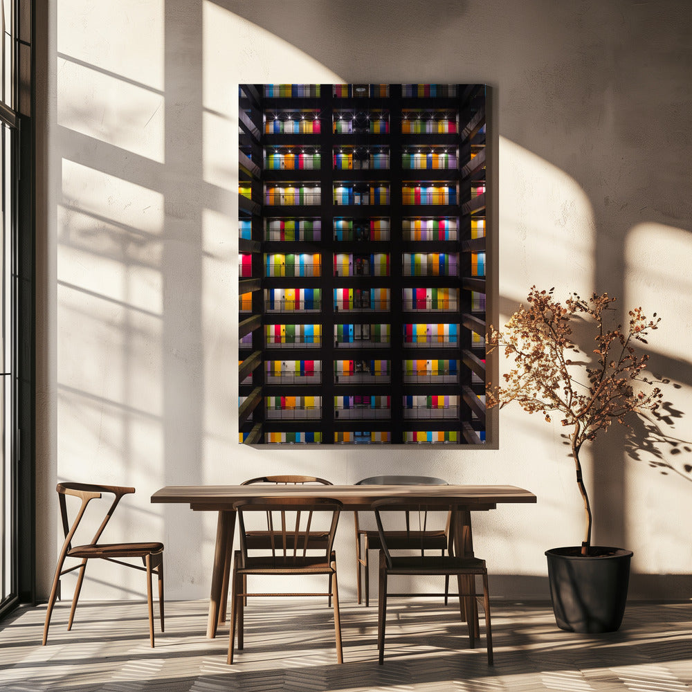 Buntes Gebäude | Leinwand