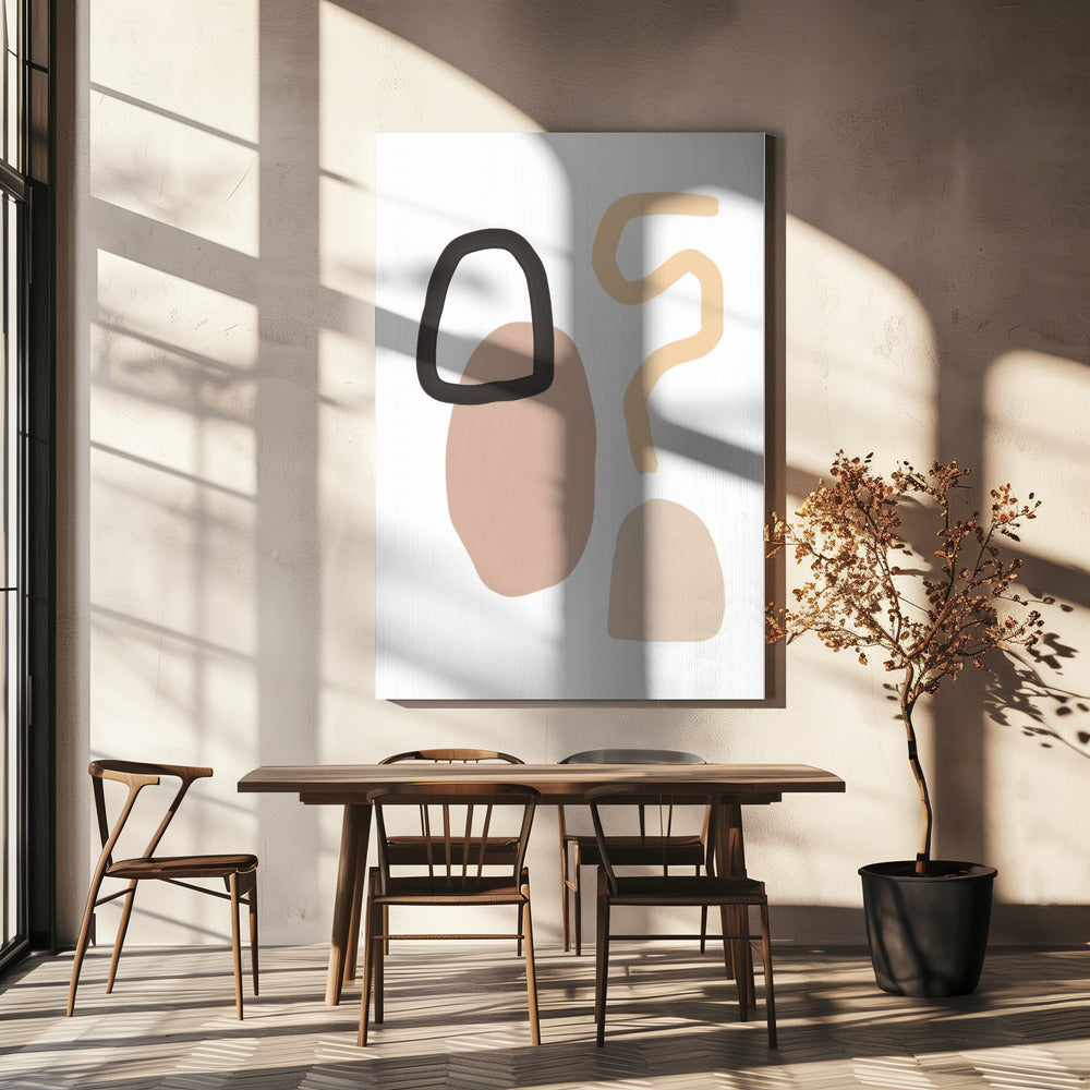 Minimalistische Formen und erdige Töne | Leinwand