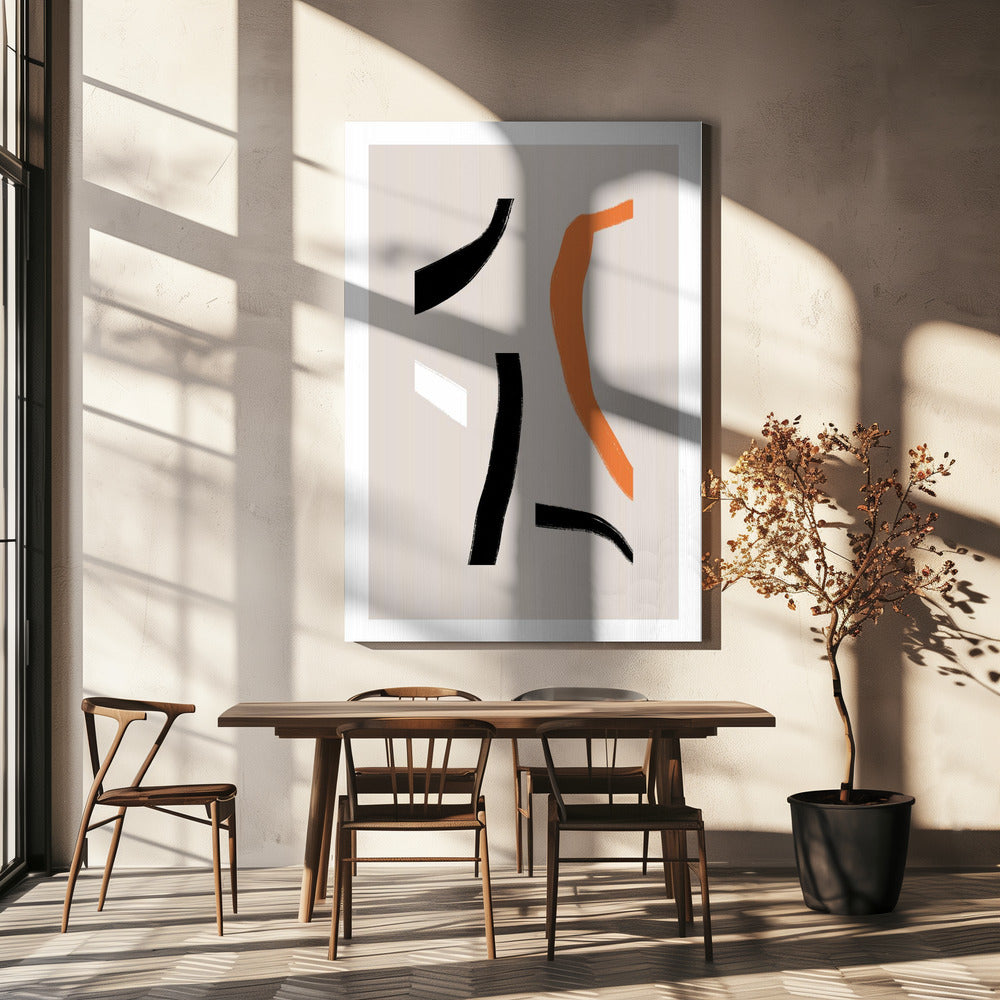 Bunte geschwungene Formen | Leinwand