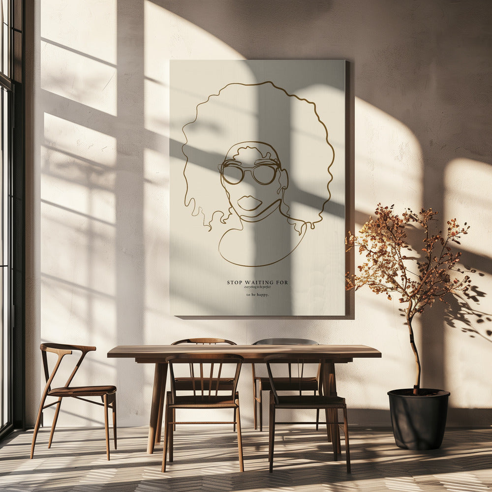 Frauengesicht mit Brille | Leinwand