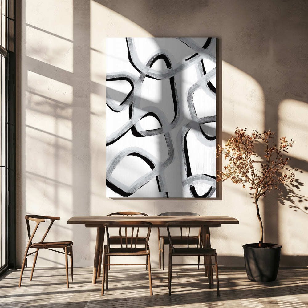 Chaotischer Linientanz | Leinwand