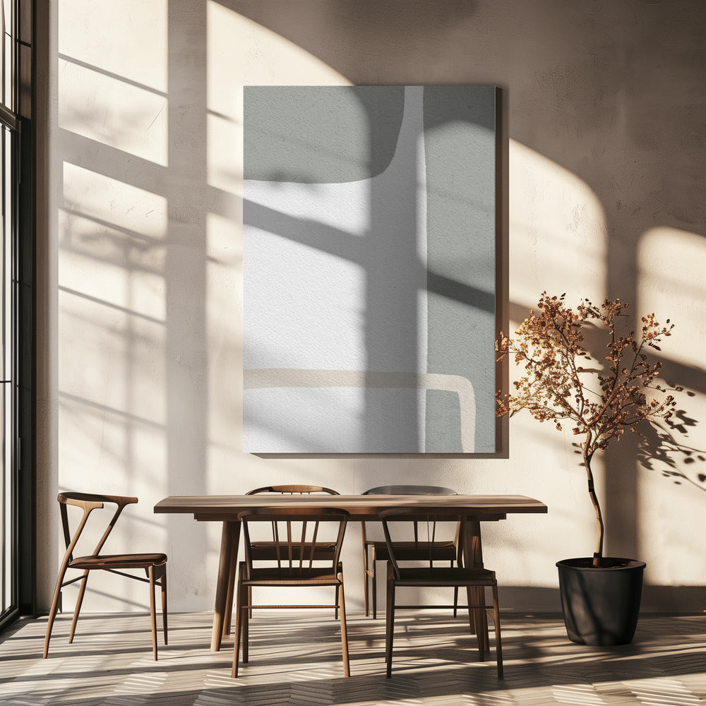 Abstraktes Design mit gedämpften Tönen | Leinwand