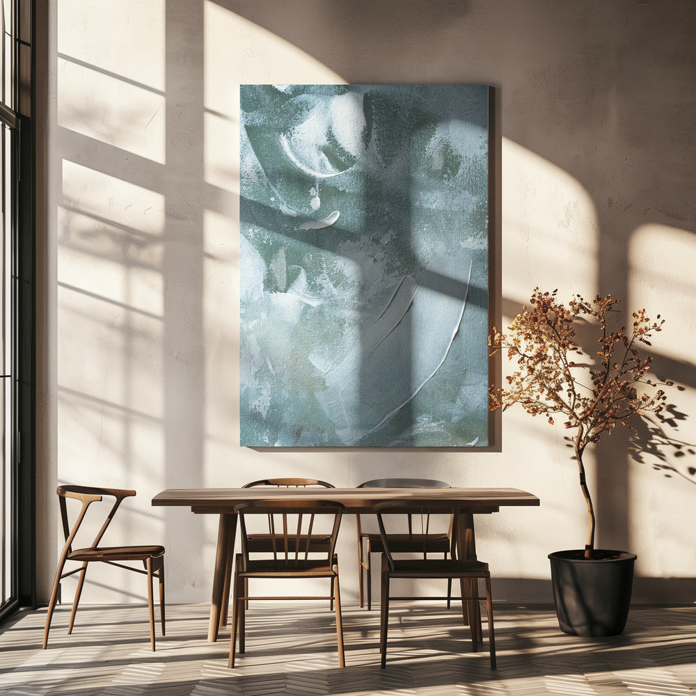 Grünes und weißes Acryl | Leinwand