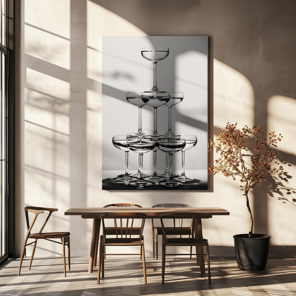 Champagnerturm_6 | Leinwand