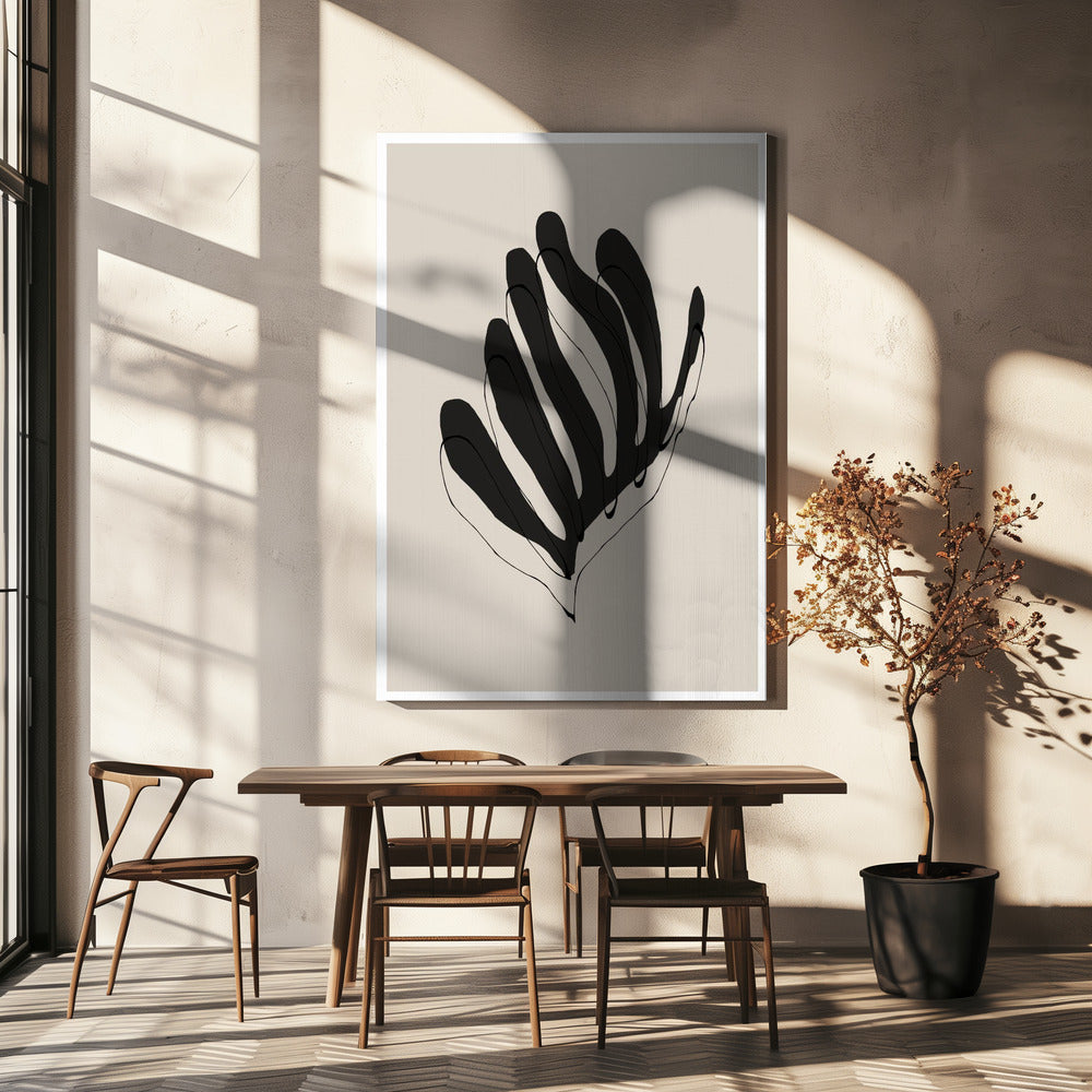 Abstract Leaf Lines | Canvas