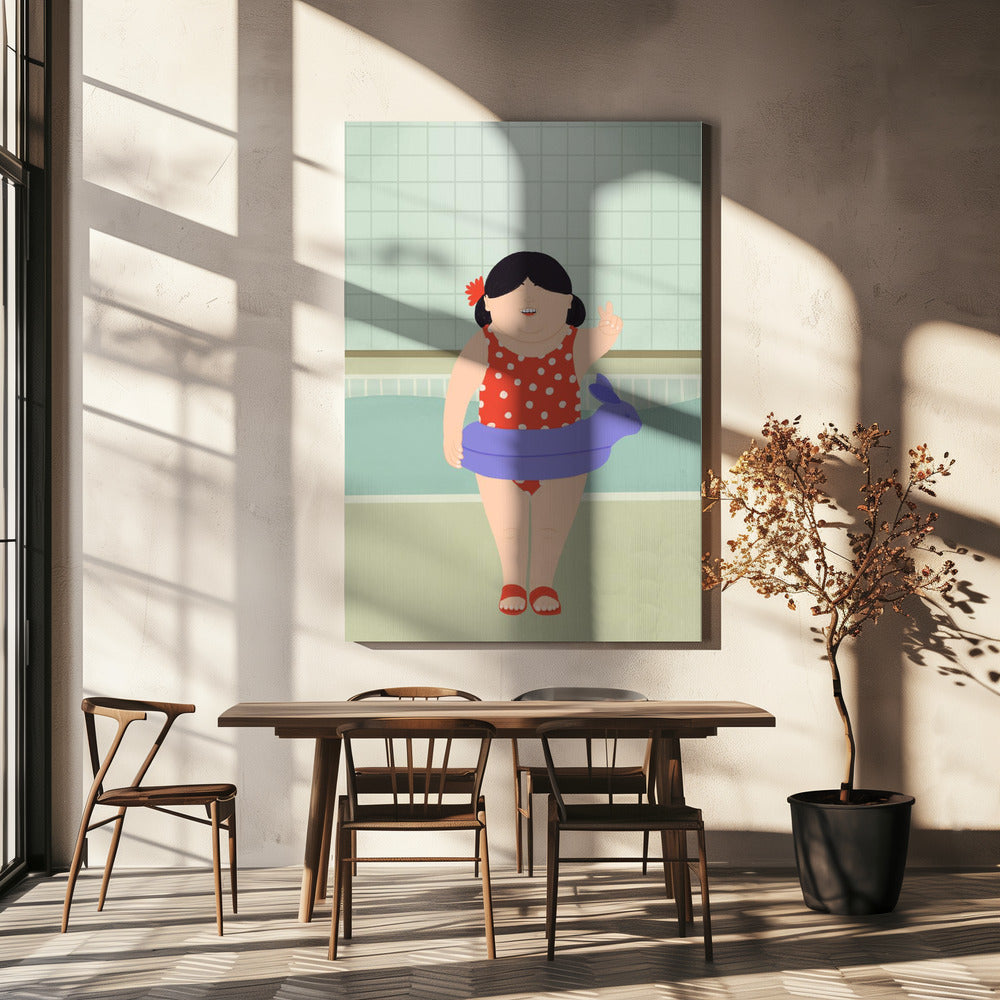 Schwimmunterricht | Leinwand