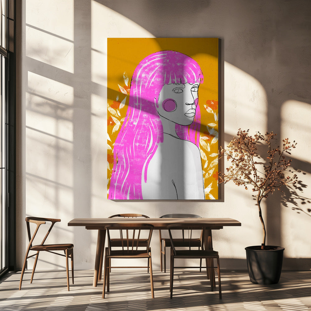 Rosa Flüsterblick | Leinwand