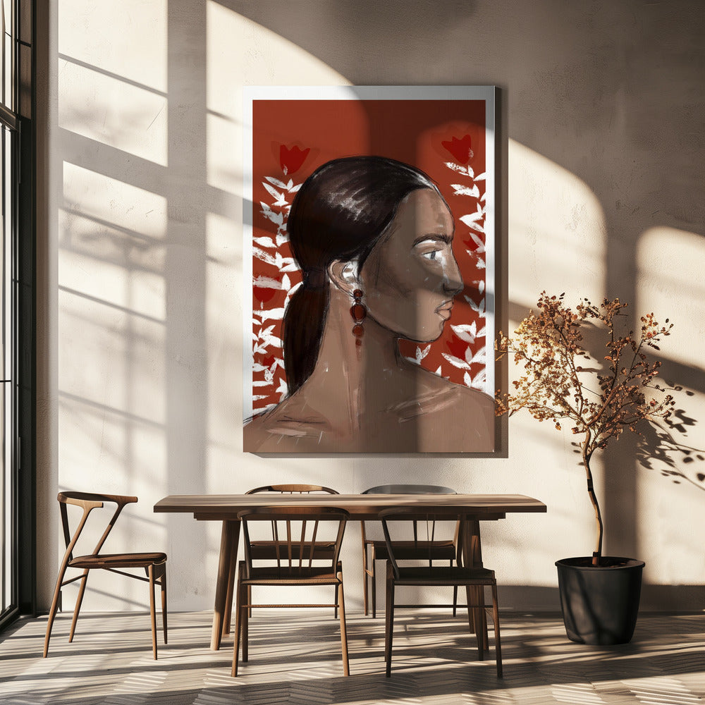 Crimson Elegance | Canvas