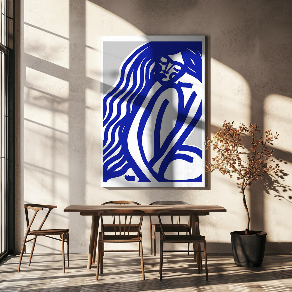 Blaue Konturen | Leinwand