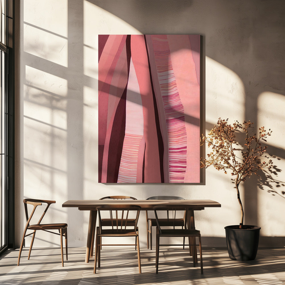 Rosige Schichten | Leinwand