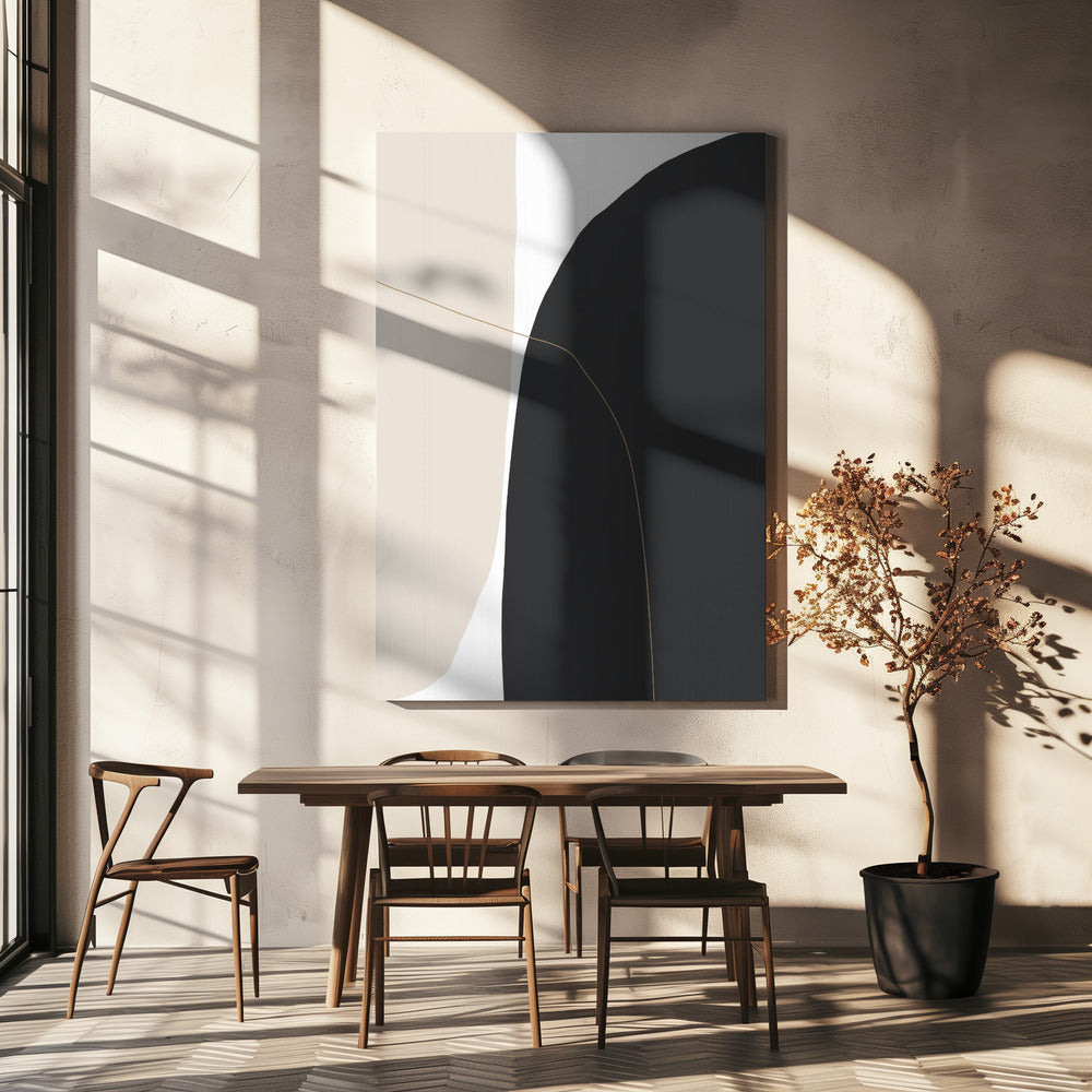 Zarte geschwungene Formen | Leinwand