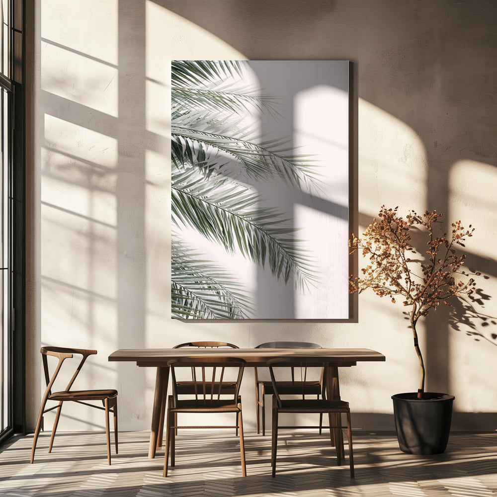Blush Palm Leaves | Canvas