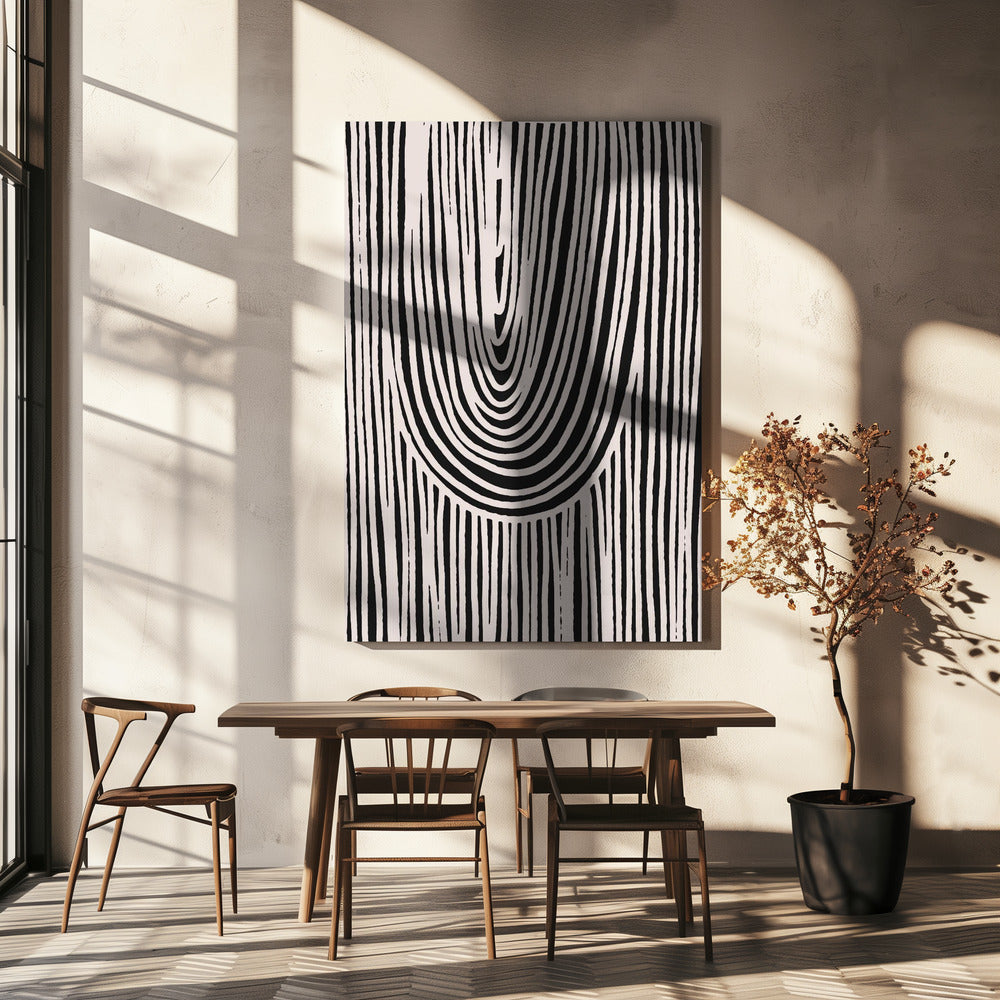 Curved Stripes Flow | Canvas