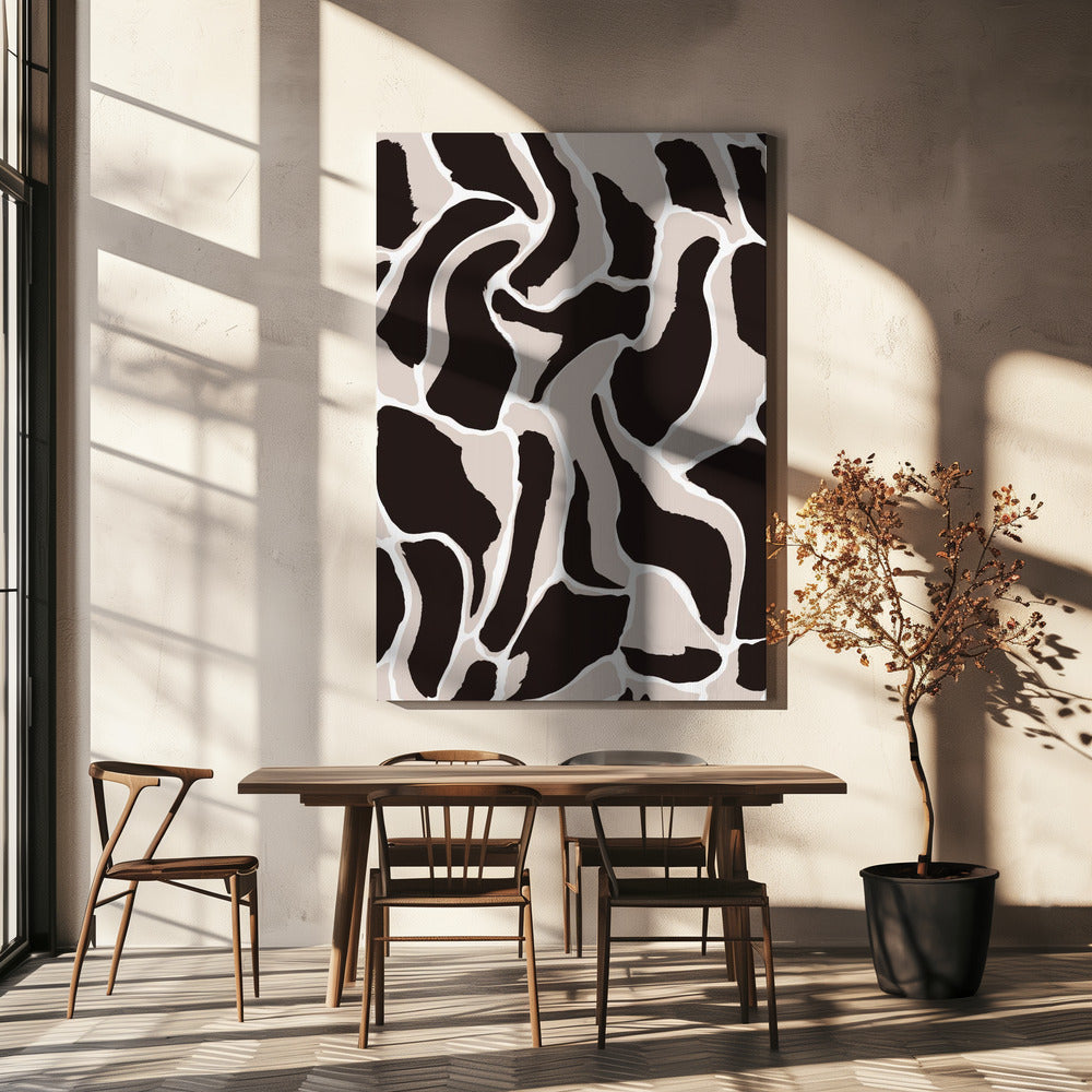 Monochrome Waves | Canvas