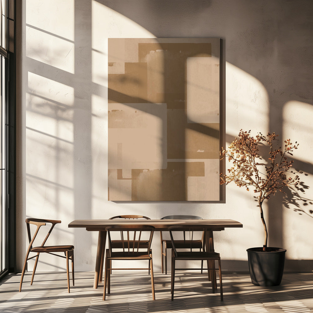 Sepia Geometrie | Leinwand