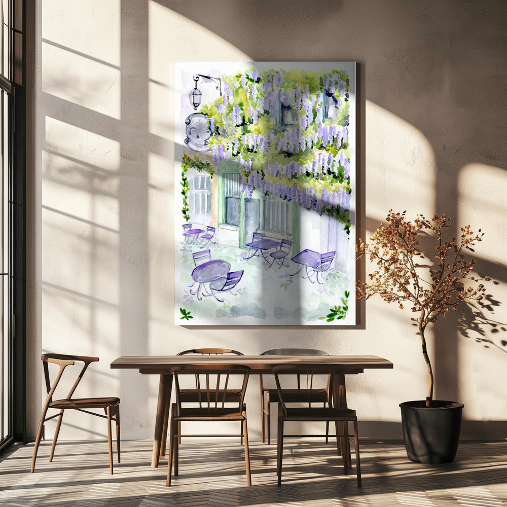 Naives Pariser Café | Leinwand