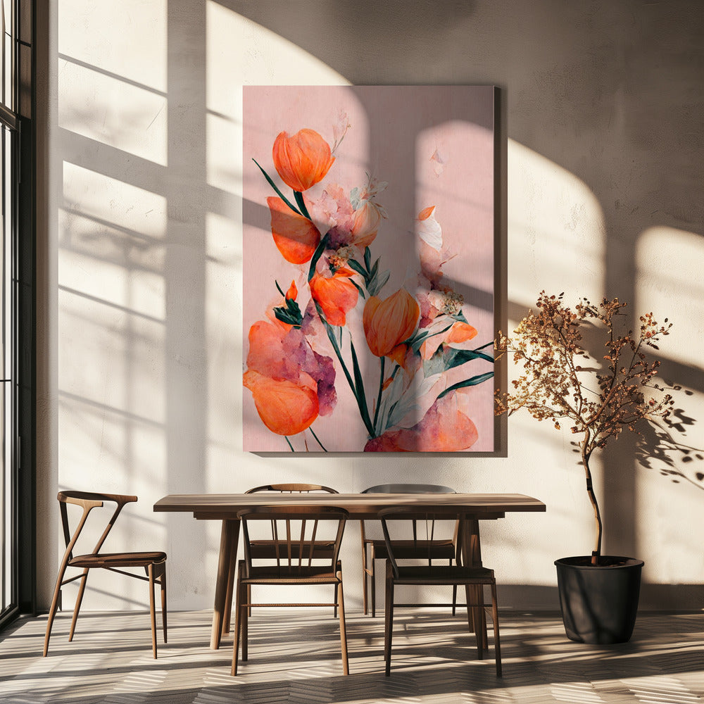 Blütenblätter und Eleganz | Leinwand