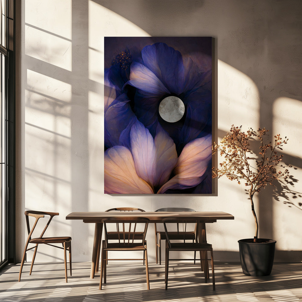 Mondbeleuchtete Blüten | Leinwand