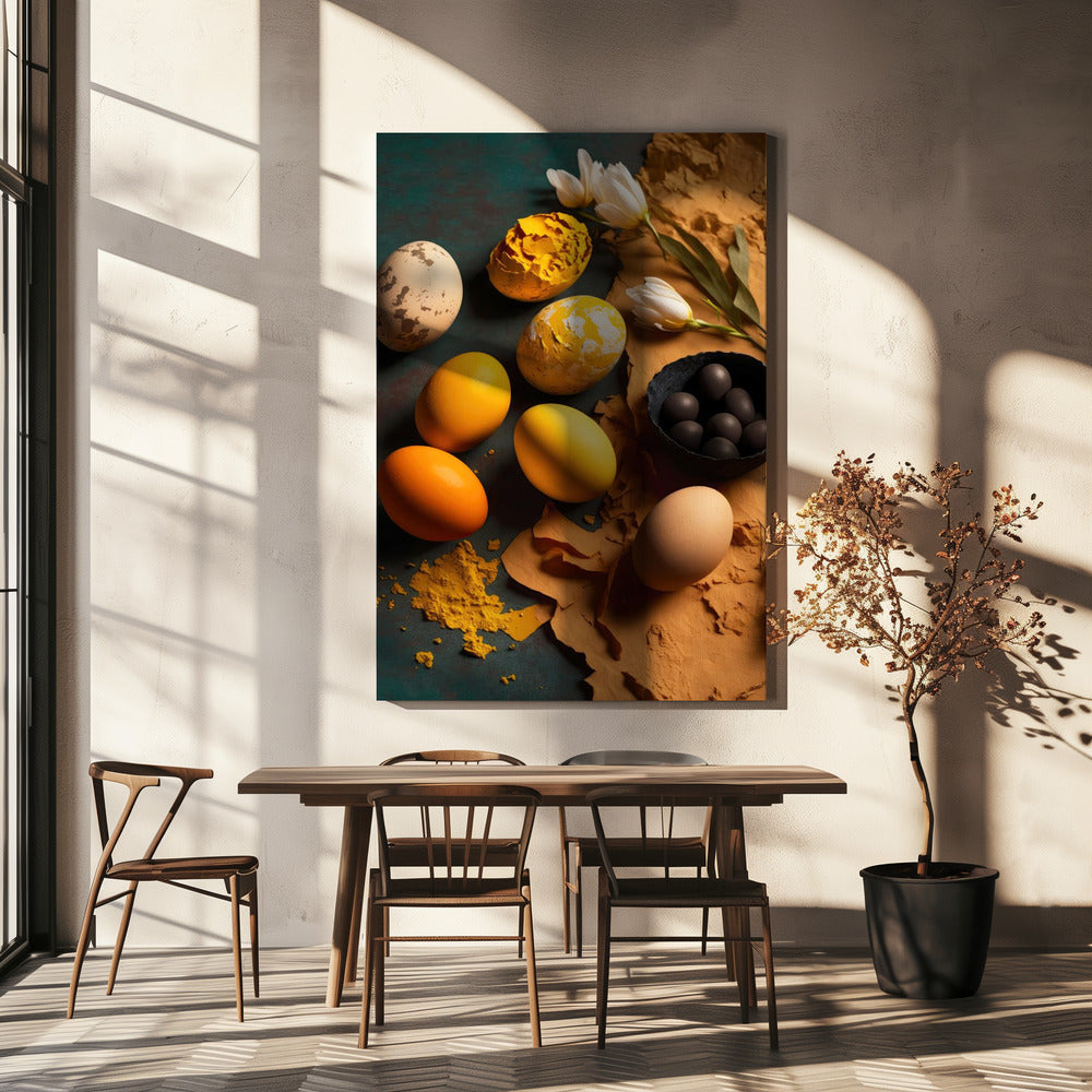Eggs and Petals Harmony | Canvas