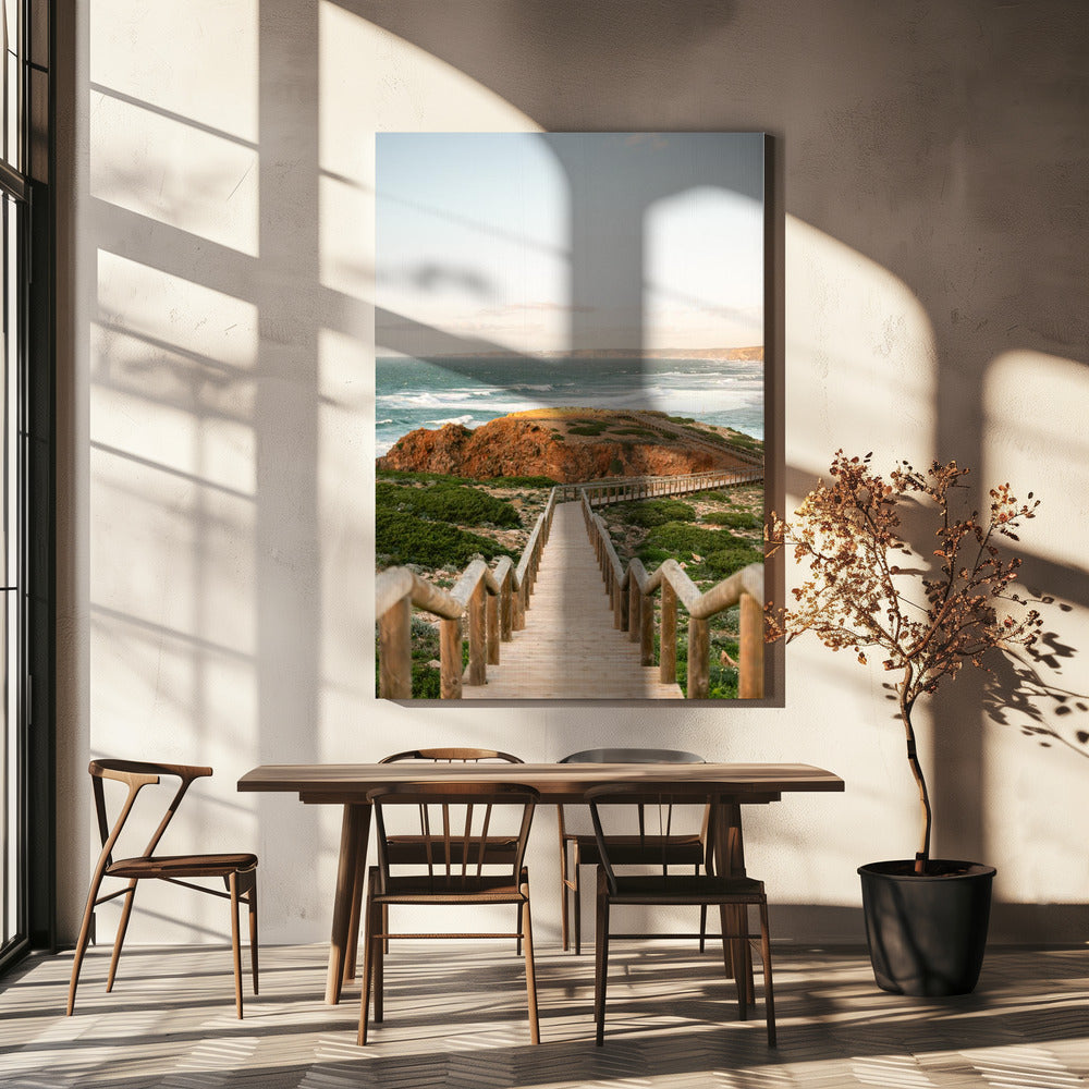 Spazierweg in die Algarve | Leinwand