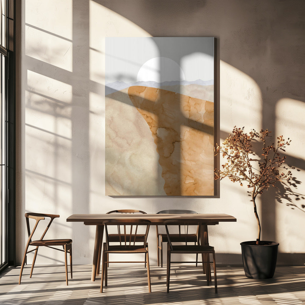 Sanddüne und Mond | Leinwand