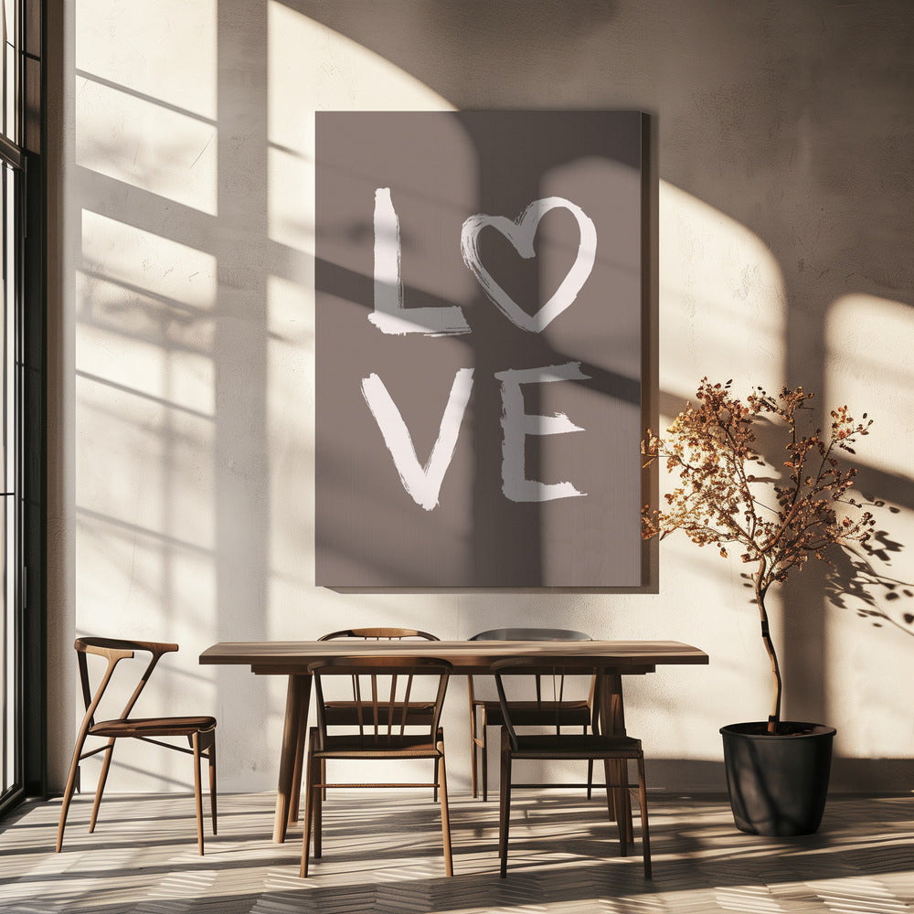 LIEBE Toothy Brown | Leinwand
