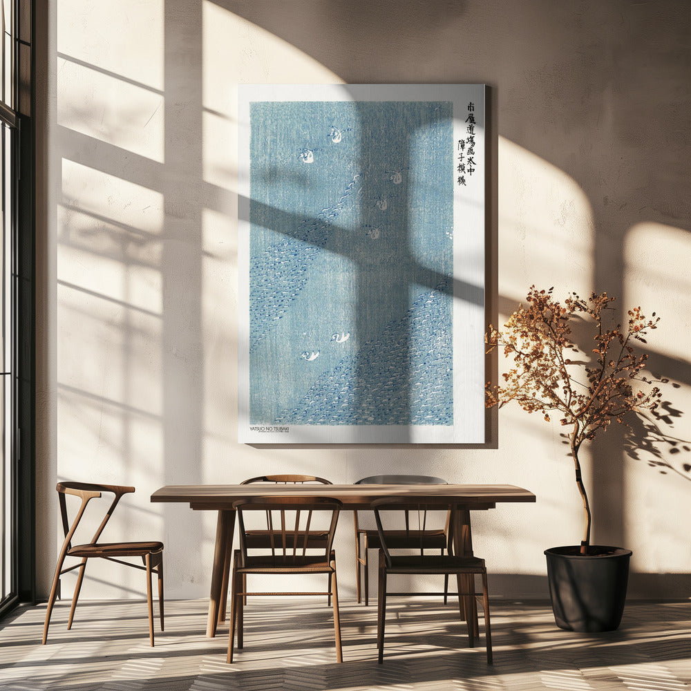 Woodblock Print Blue | Canvas