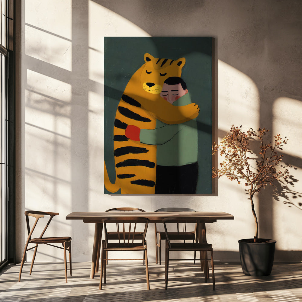 Tigers sanfte Umarmung | Leinwand