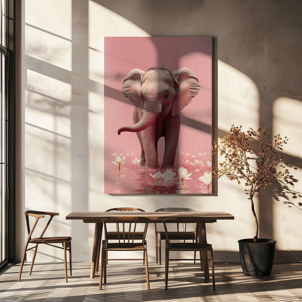 Elephant in Blossoms | Canvas