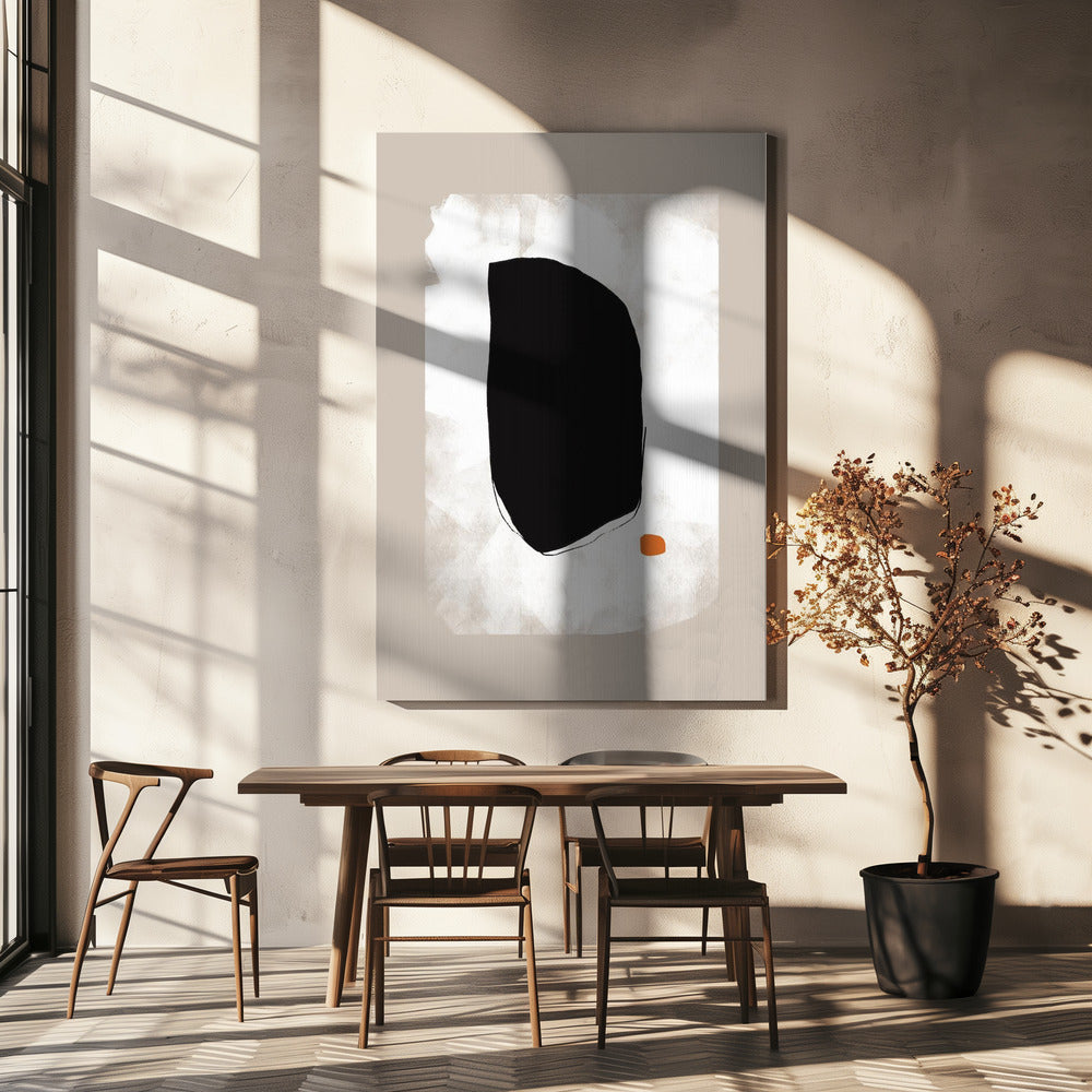 Bold Black Shape Contrasting | Canvas