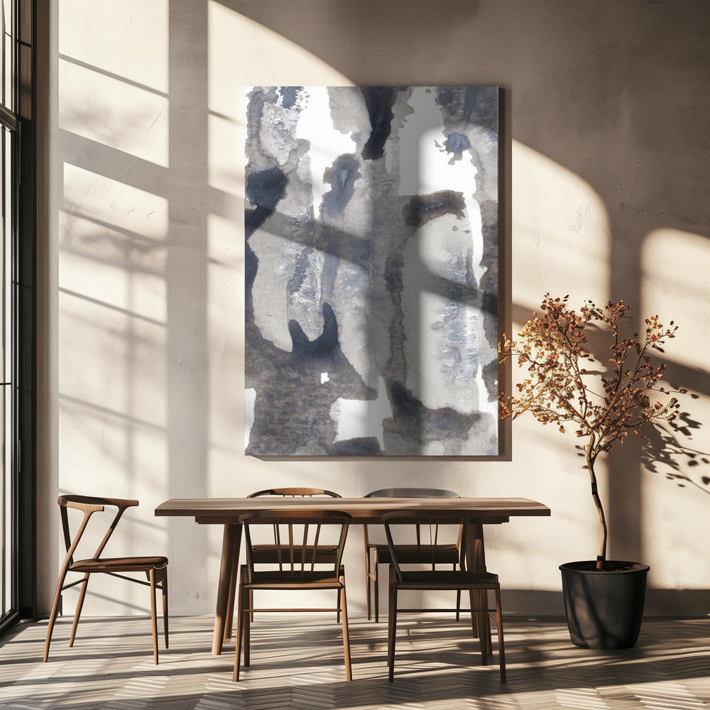 Monochromatische Palette aus Grau- und Weißtönen | Leinwand