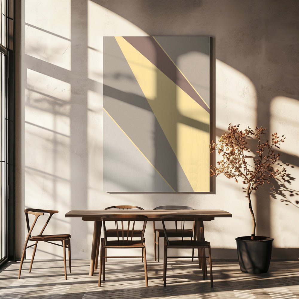 Abstrakte Formen Gelb | Leinwand