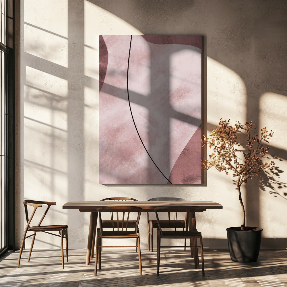 Abstrakte Formen Rosa | Leinwand