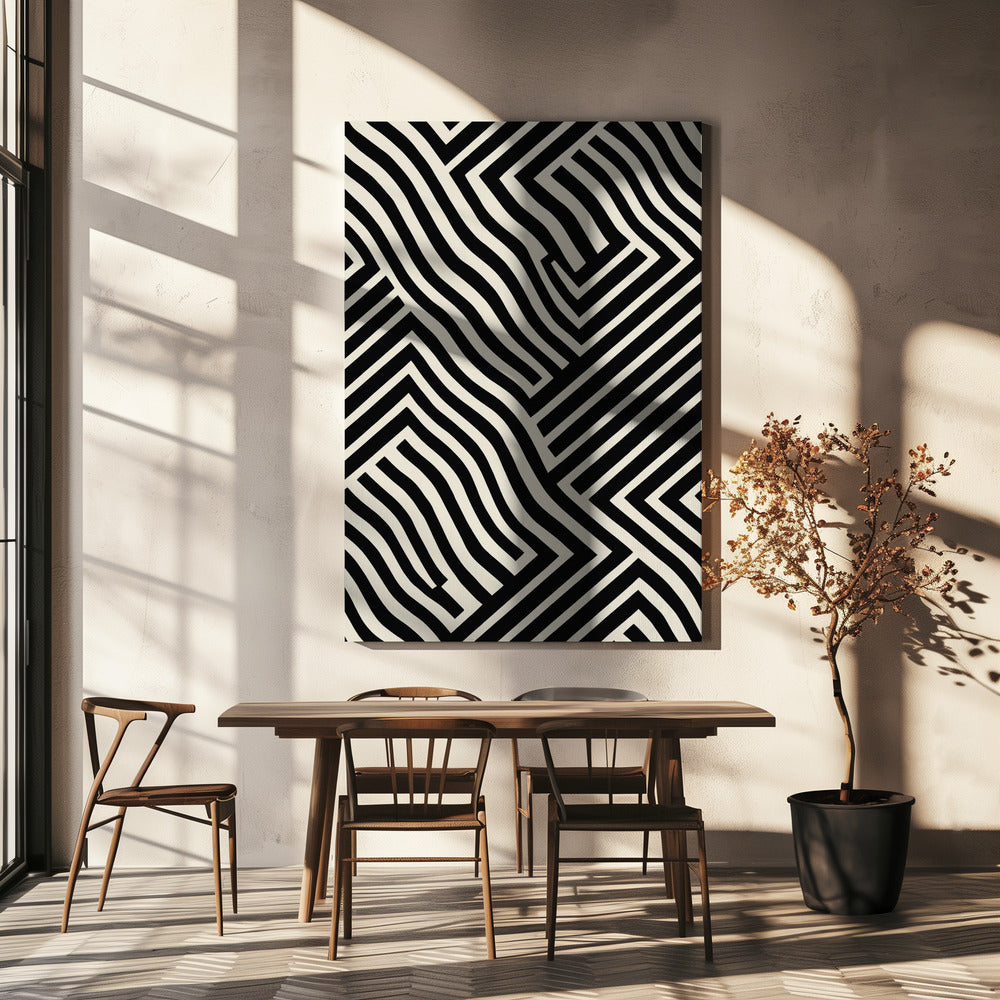Zebra-Labyrinth | Leinwand