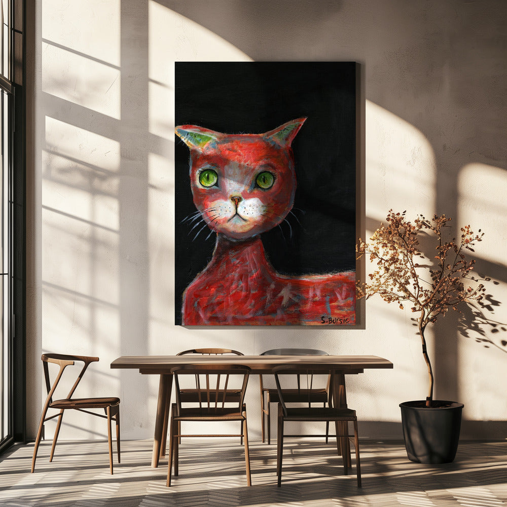 Rote Katze | Leinwand