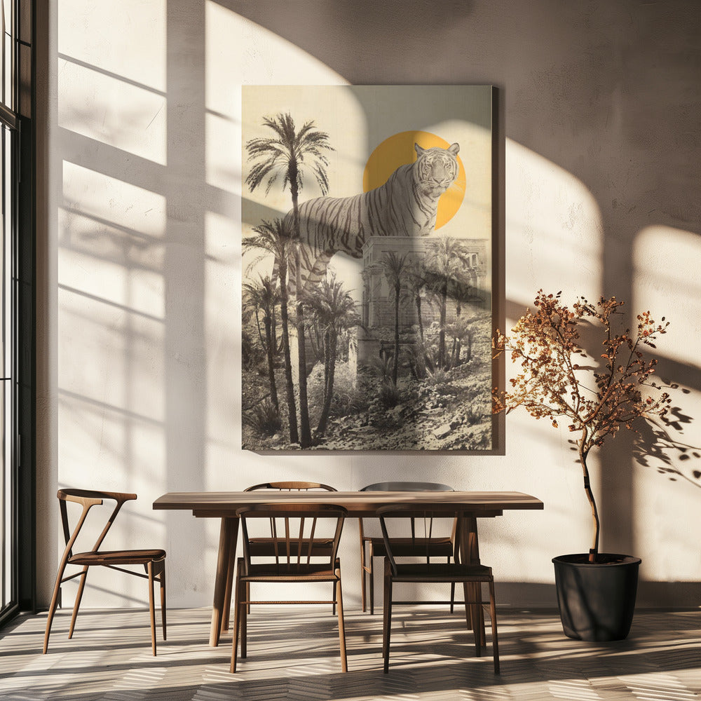 Giant Tiger In Ruins | Canvas