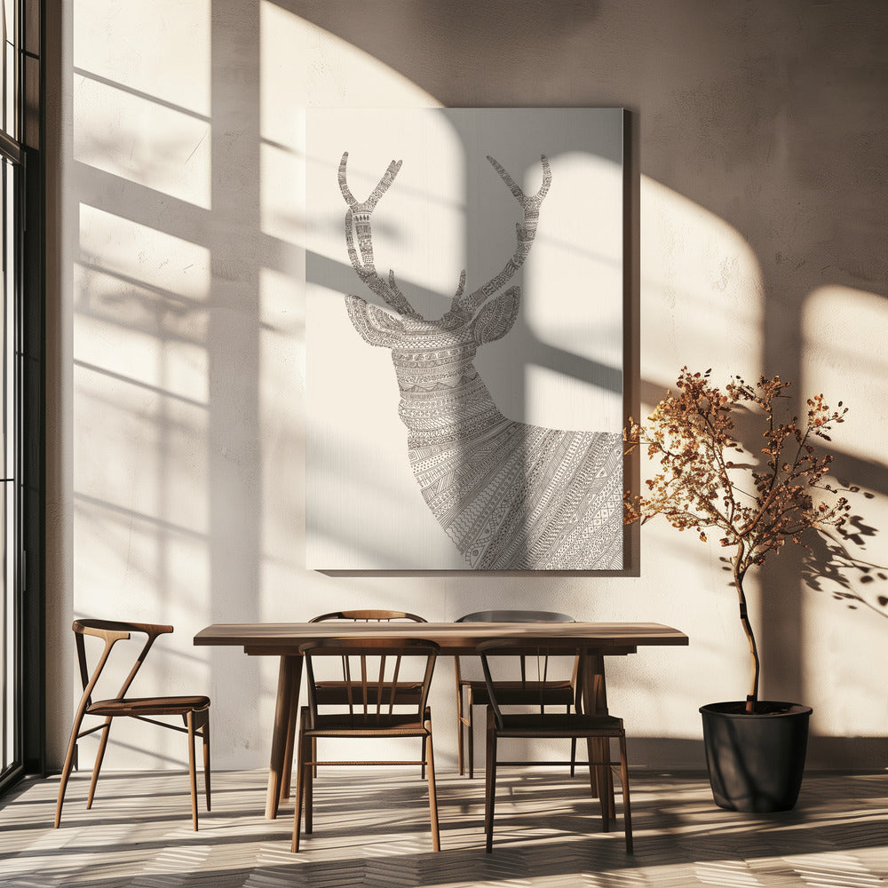 Hirsch Beige | Leinwand