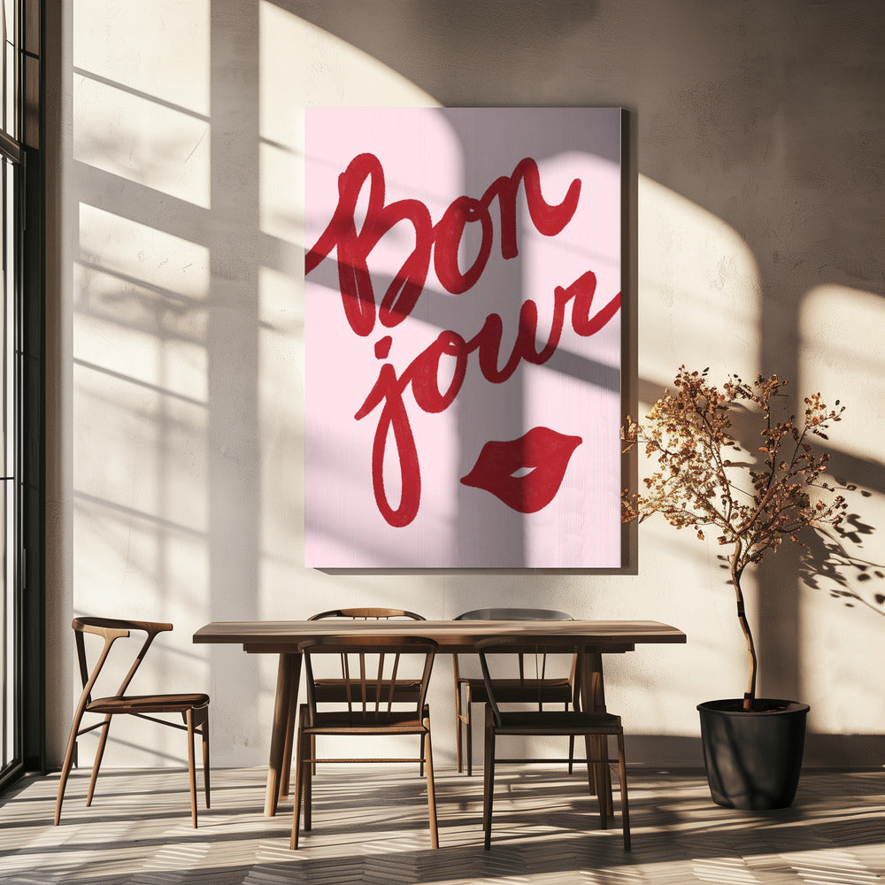 Bonjour Kuss | Leinwand