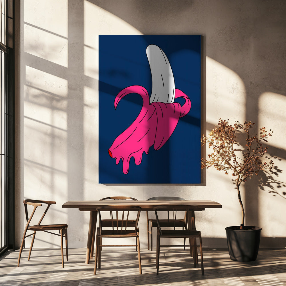 Schmelzende Banane | Leinwand