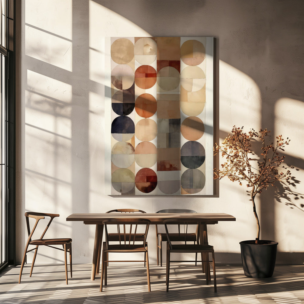 Earthy Geometric Flow | Canvas