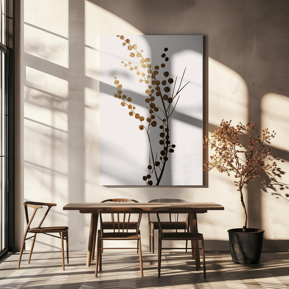 Goldener Zweig 1 | Leinwand