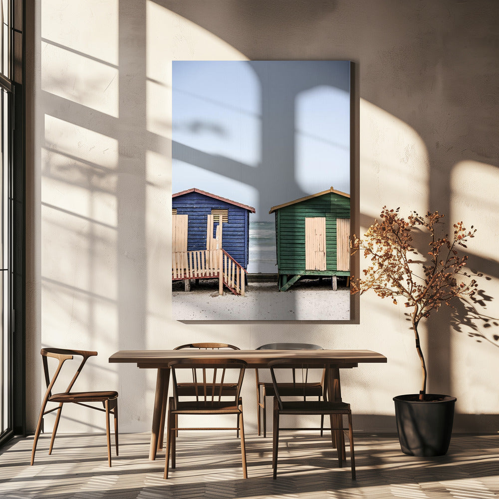 Coastal Huts Harmony | Canvas