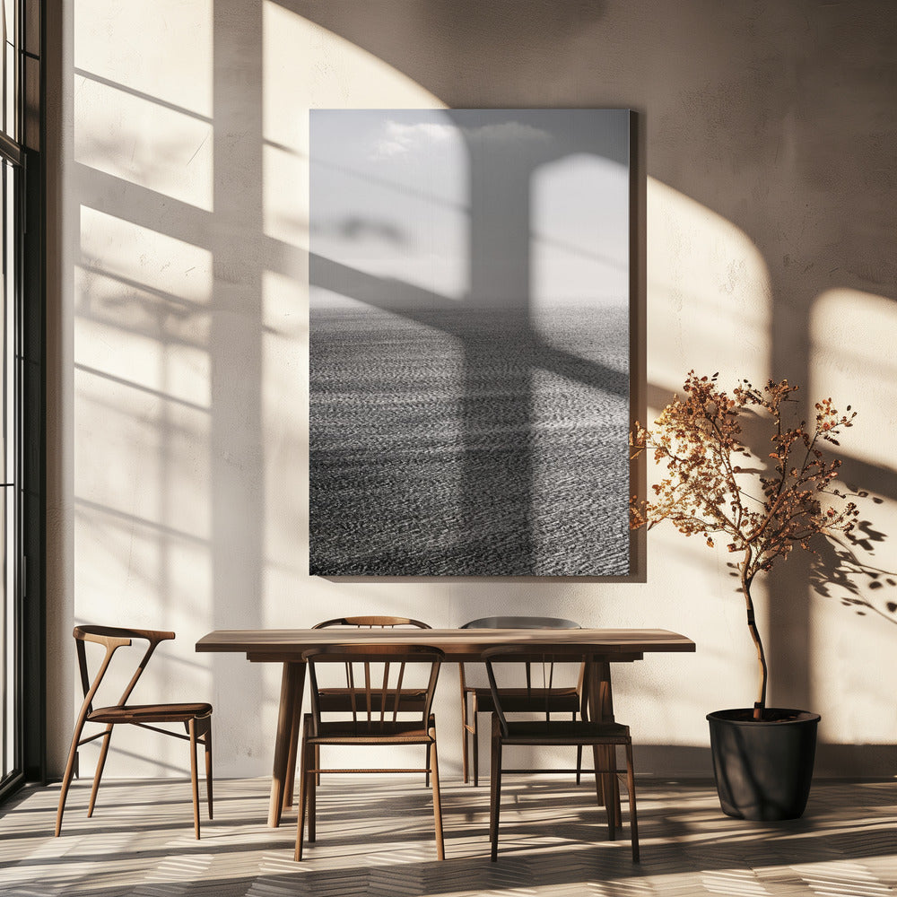 Silbernes Meer Gelassenheit | Leinwand