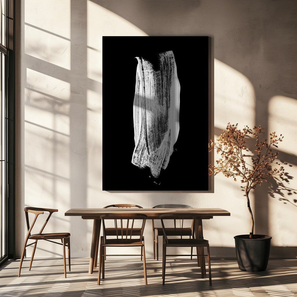 Monochromer Pinselstrich | Leinwand