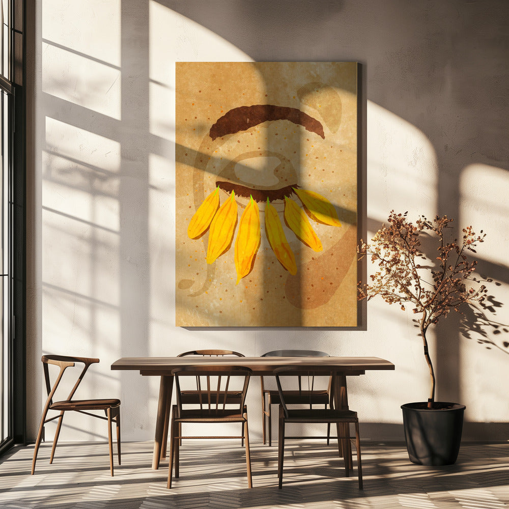 Flower Power Wimpern | Leinwand