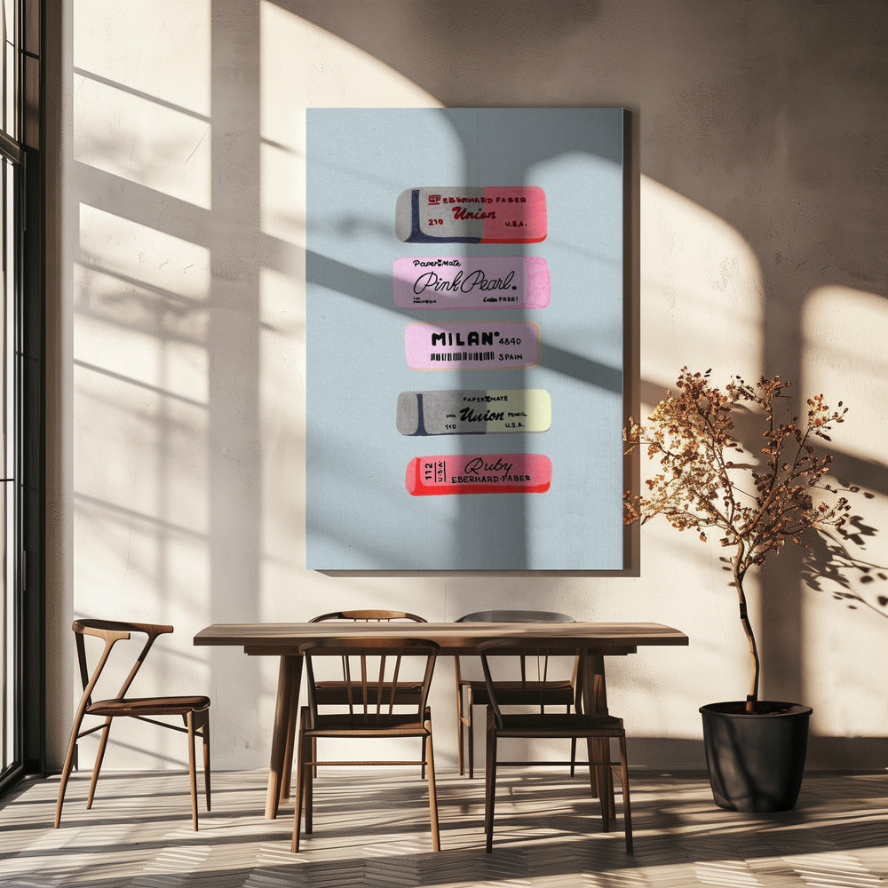 Radiergummis Kunstdruck | Leinwand